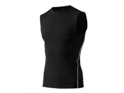 Chaleco De Levantamiento De Pesas Sin Mangas Para Hombre, Cuello Redondo, Elástico, Tejido De Secado Rápido, Para Gimnasio, Correr, Fútbol, Negro, Xl
