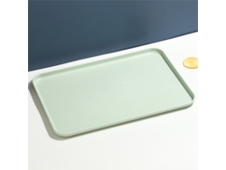 (verde L) Bandeja De Plástico Rectangular Para Restaurantes Y Hogares, Utilizada Para Contener Té Y Vasos.