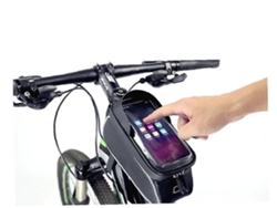 Bolsa para teléfono de bicicleta con pantalla táctil IPX8 de 6" (negro) Yizhood
