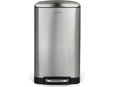Cubo de Basura LES COLLECTORS N°712 (Plateado - Acero Inoxidable - 30 L)