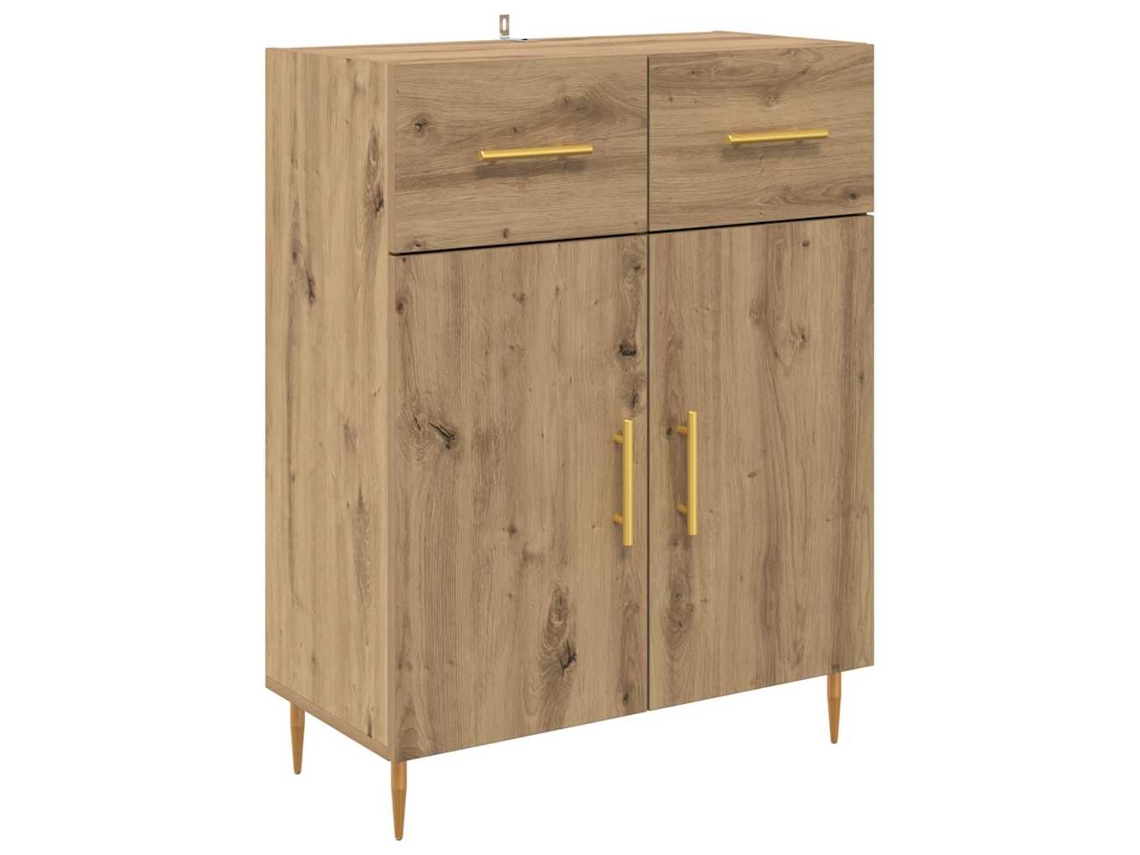 Maison Exclusive - Vitrina Roble Artesanal 69,5 X 34 X 90 Cm Madera Contrachapada