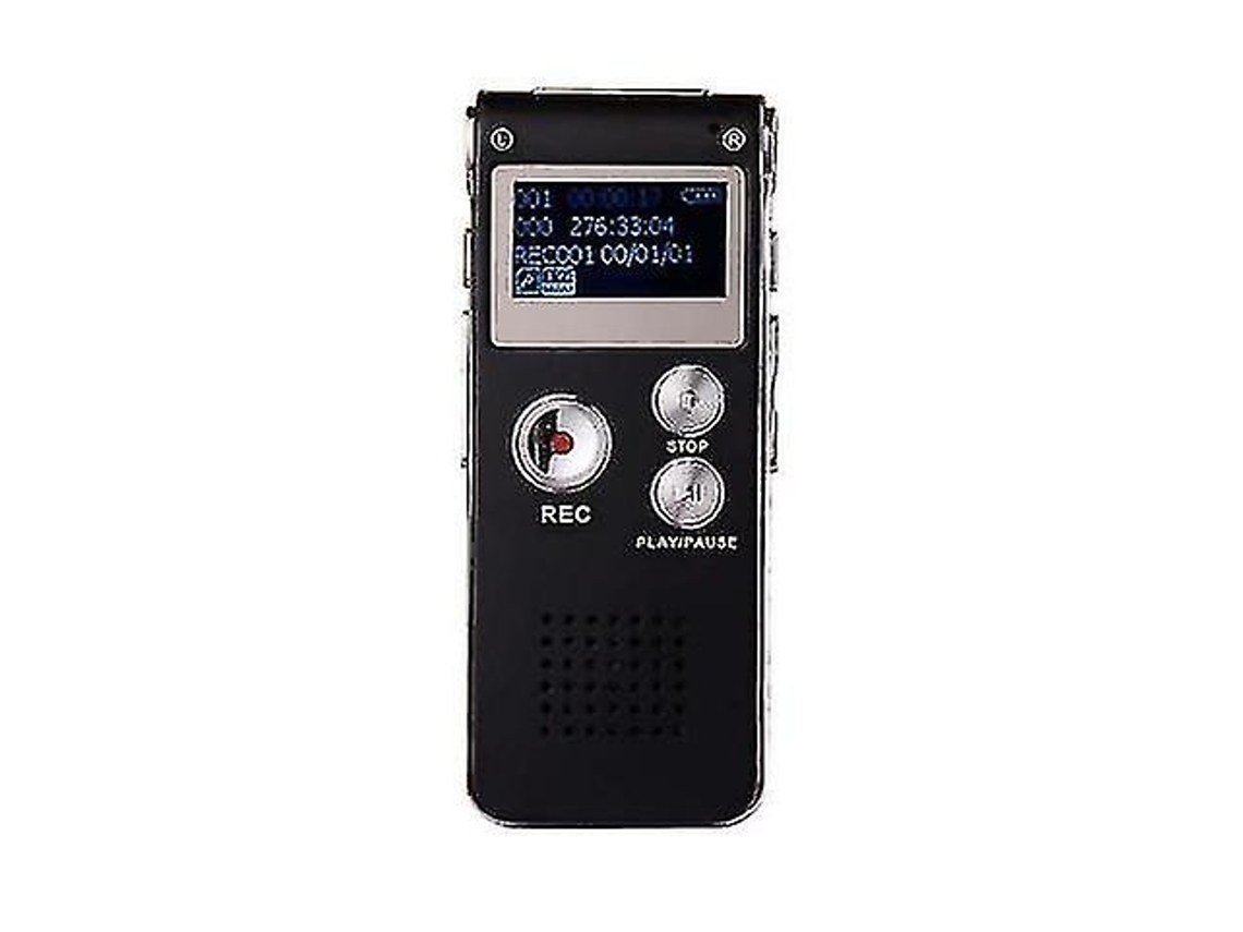 Grabadora digital profesional con reproductor MP3 y grabadora de voz de 8 GB Yizhood (negro)