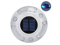 Lámpara Solar Para Muelles, 12 Led, Resistente A La Presión Ip68, Luz Azul, Para Aceras Y Jardines.