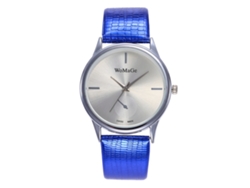Reloj De Pulsera Analógico De Cuarzo De Moda Con Esfera Redonda Para Mujer Y Hombre (azul)