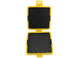 Fabricador De Sanduíches Tostados Para Micro-ondas Com Cinta De Silicone Ajustável Sem Fio Amarelo
