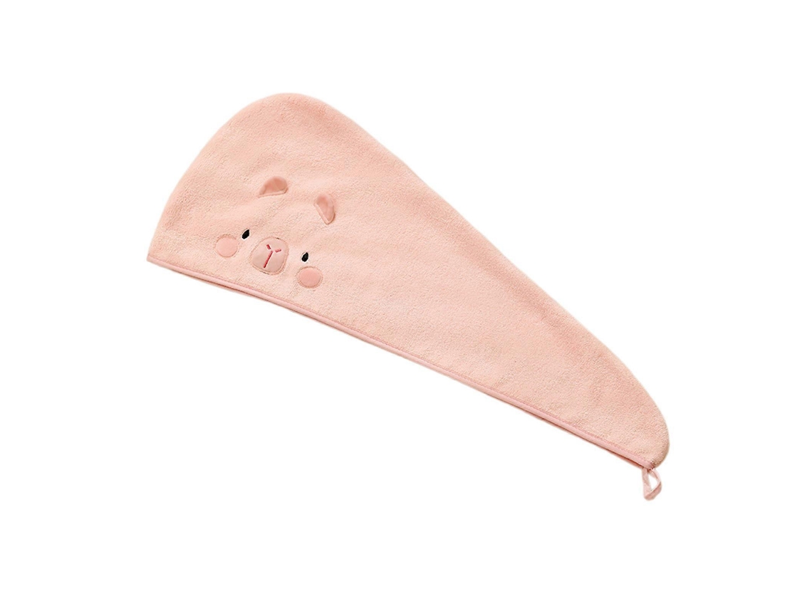 Toalla de baño de capibara para el cabello, alta absorción, secado rápido, microfibra con botón, color blanco Rosewell
