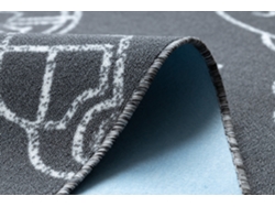 Alfombra Para Niños Toys Juguetes, Divertido - Gris (100 x 250 cm)