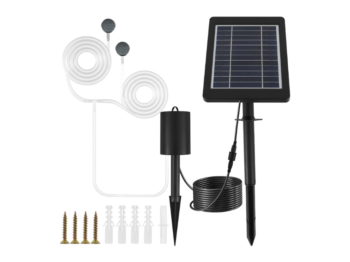 Bomba De Aire Solar Hidropónica 3 Velocidades Para Piscinas Exteriores, Aerador Solar Powered Oxígeno