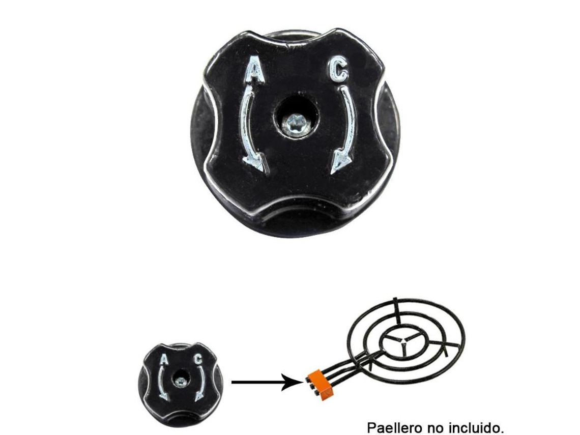 Mando regulador de gas para paelleros