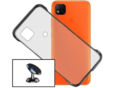 Kit Soporte Magnético de Coche y Funda Invisible Bumpe Xiaomi Poco C31 PHONECARE Negro