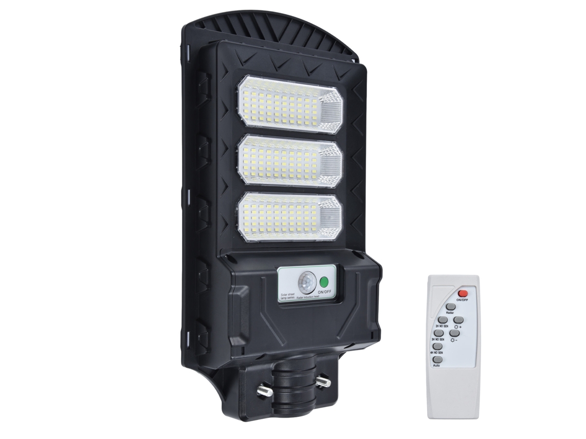 Farola Solar Led De 300 W Con 150 Led, Resistente Al Agua Y Sensor Solar, Ideal Para Exteriores, Pla