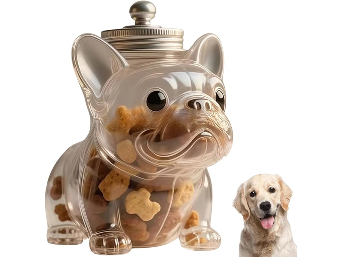Frasco De Aperitivos Perro Diseño Bulldog, Ideal Para Galletas Y Dulces