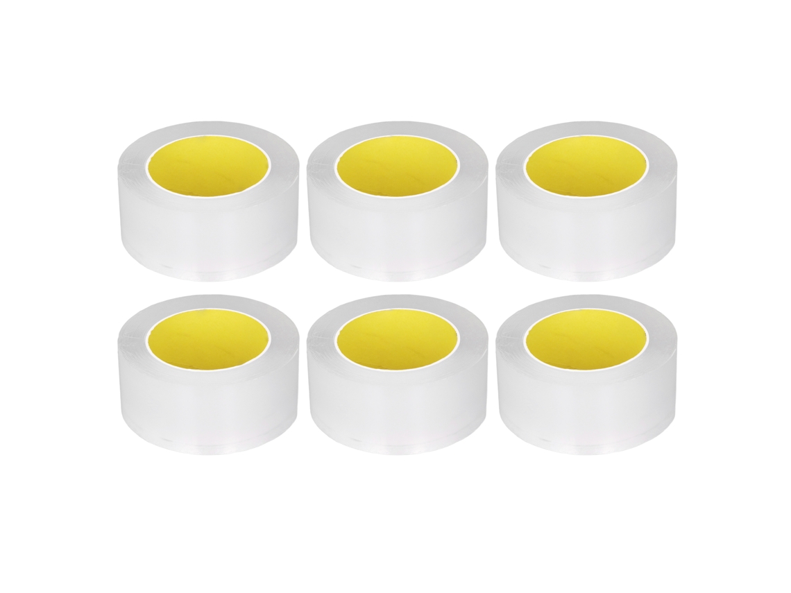 2026-6 Rollos Cinta Doble Cara Transparente 0.1mm 50mmx5m Para Colgar Fotos Y Decoración