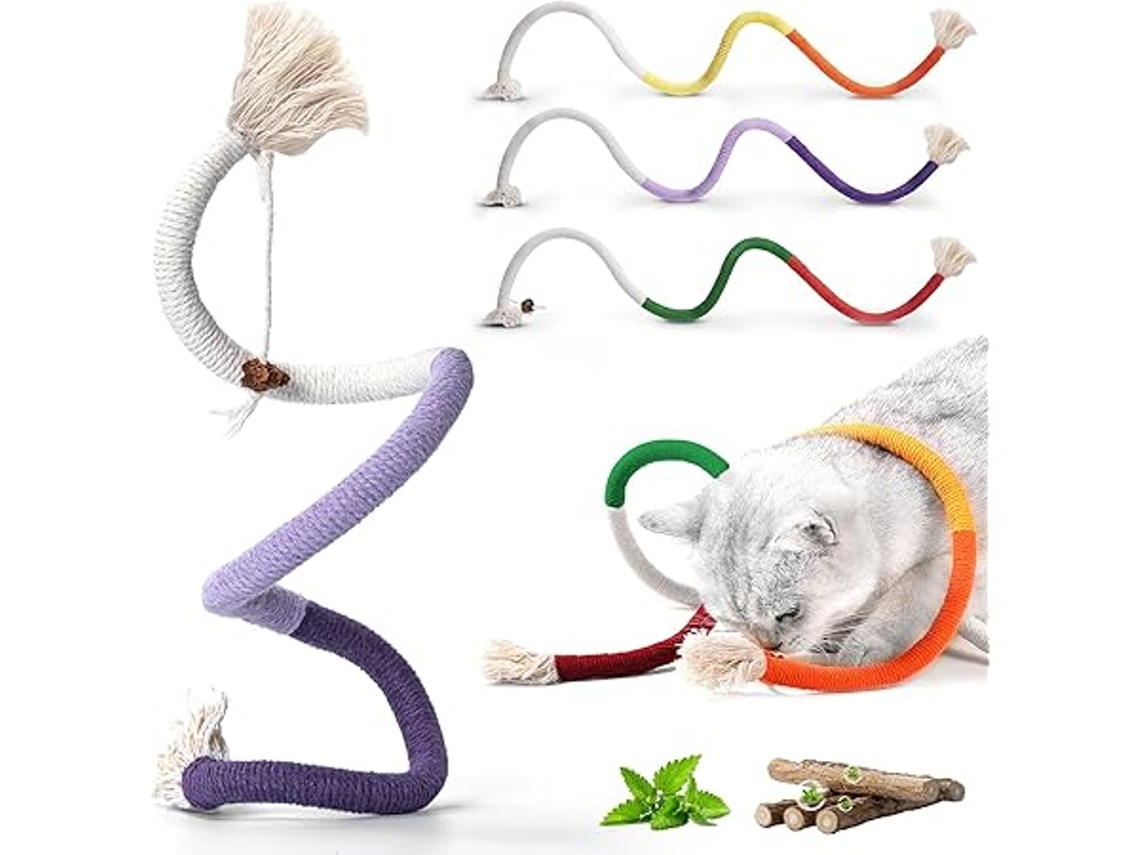 Juguete Interactivo Para Masticar Para Gatos: Cuerda De 70 Cm, Apto Para Gatitos, Masticable, Ideal Para Niños, Educativo Y Duradero.