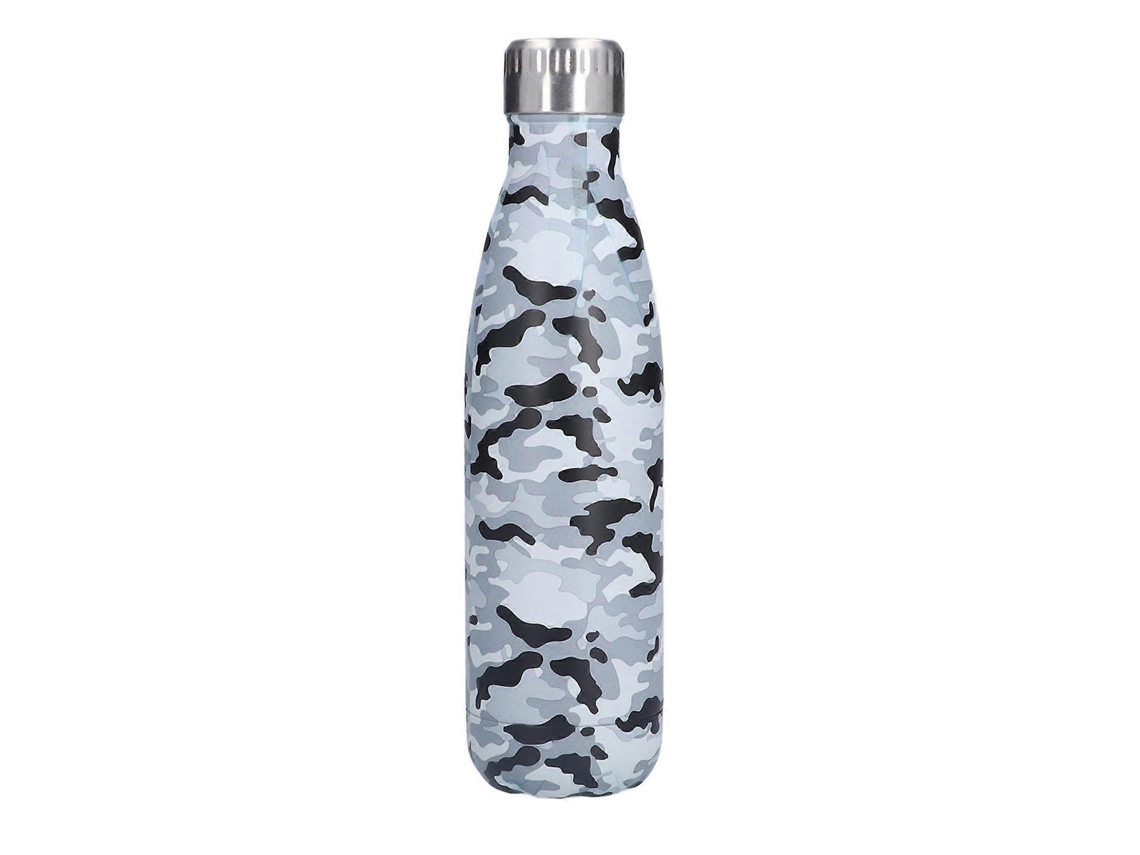 Botella De Agua Deportiva Multifuncional De Pared Doble, Apariencia Refinada, Botella De Agua Portátil, Metal Gris Rosewell