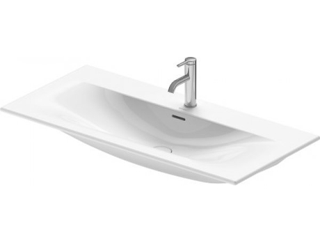 Lavamanos DURAVIT Viu 234410, 1030 mm, con rebosadero, con banco para grifos, sin agujero para grifos