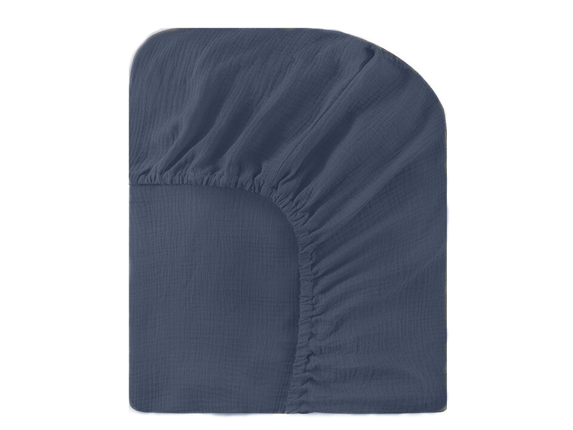 Funda De Colchón De Cuna Digital De Gasa De Algodón Puro De Doble Capa,82x41x8cm(gris Oscuro)