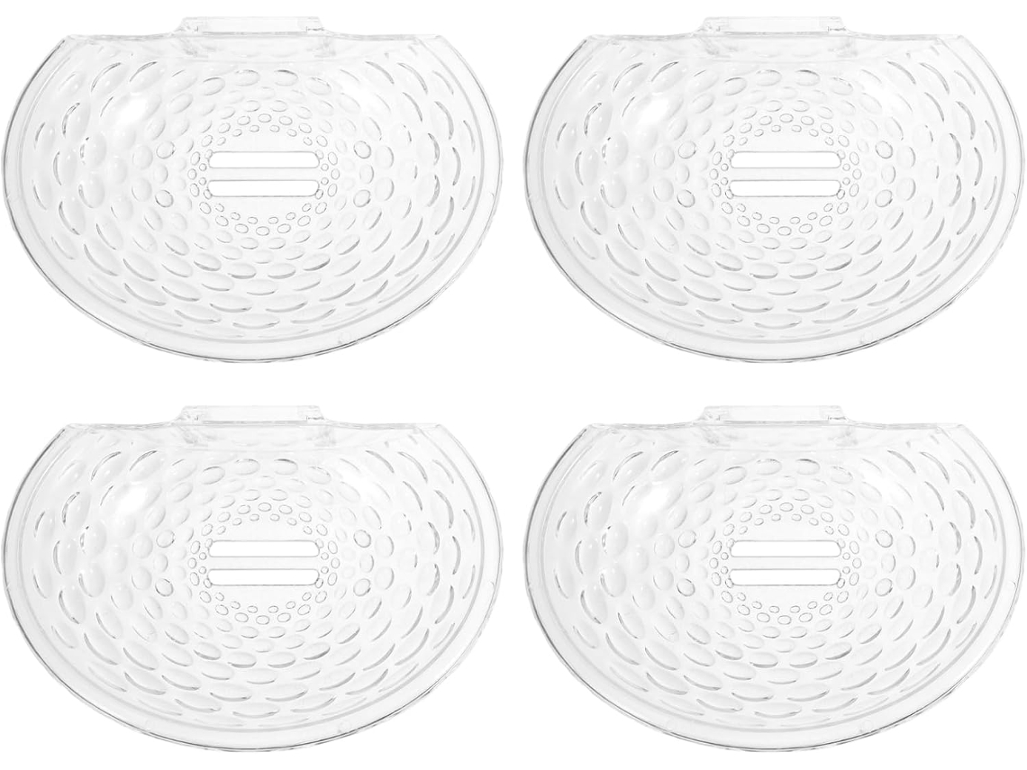 Juego De 4 Jaboneras Autoadhesivas De Pared En Plástico Transparente Con Diseño De Conchas Marinas,