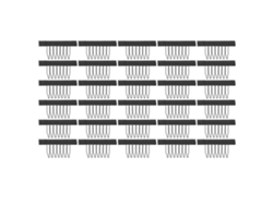 30 Clips De Peine Para Pelucas De Acero Inoxidable Con 7 Dientes, Color Negro, 3,8x2,9cm, Para Extensiones De Cabello Y Pelucas