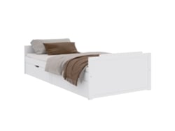Estructura de cama VIDAXL Blanco Madera de pino (90x200 cm)