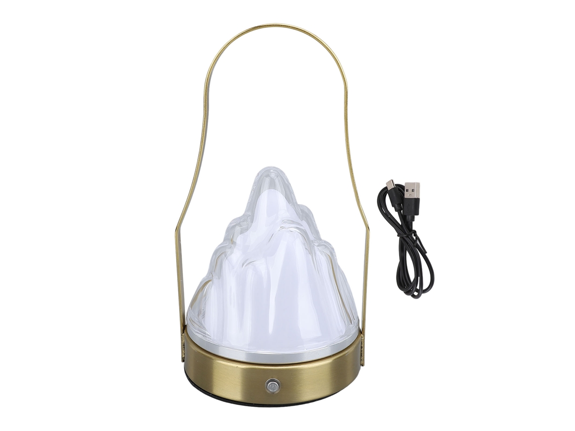 Lámpara de mesa LED inalámbrica de acrílico y hierro, modelo 2026, con 3 modos de atenuación táctil y recargable por USB, ideal para acampar, actividades al aire libre, uso nocturno y en dormitorios.