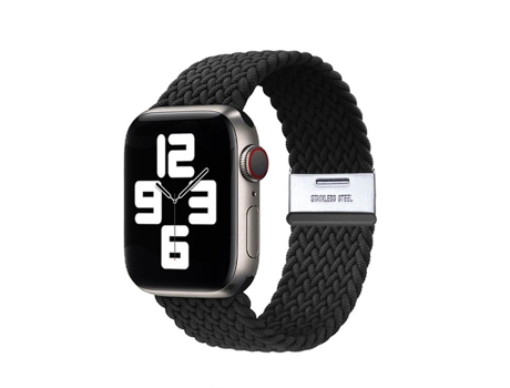 Correa Pulsera Trenzada Flexible para Apple Watch Series 6 44Mm Negro
