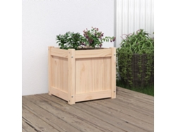 Jarrón/maceta de jardín de 40 x 40 x 40 cm, madera maciza de pino, DKD Home Decor