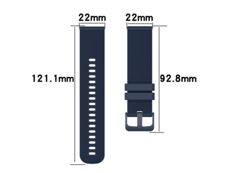 Pulseira de silicone NegroGris 22 mm Samsung Galaxy Watch 3 45mm/Samsung Gear S3/Huawei Watch GT Runner/Honor Watch GS 3/Garmin Venus 2