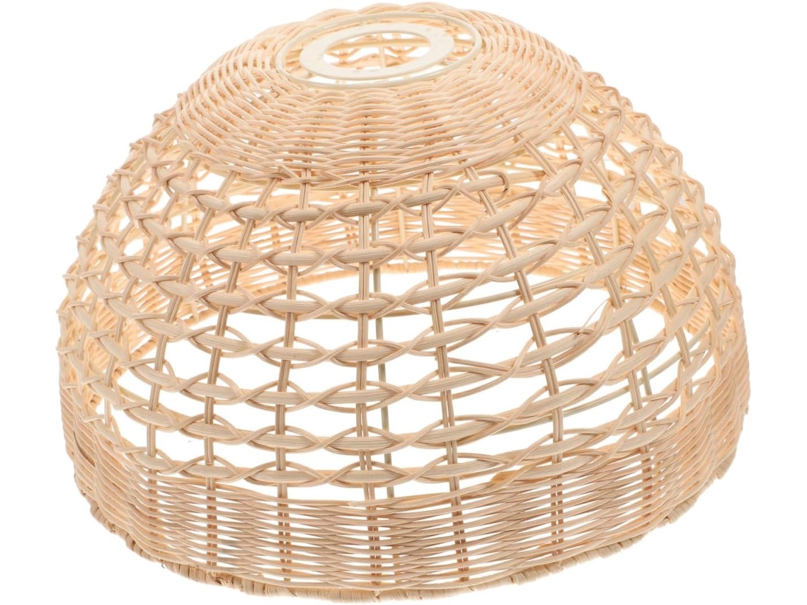 Lámpara de mimbre tejido con luz natural, moderna y elegante, ideal para salón, dormitorio, cocina y diversos ambientes. SFUSHOS