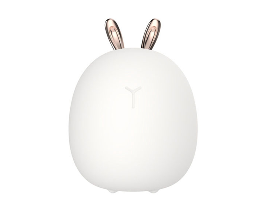 Lámpara De Noche De Silicona Con Forma De Conejito, Led Recargable Por Usb, Para Mesita De Noche.