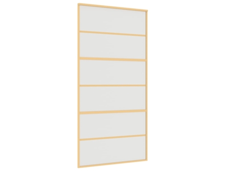 Puerta corredera VIDA XL dorada de vidrio ESG esmerilado y aluminio