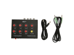 Equalizador De 7 Bandas Com Entrada/saída Rca Volume Ajustável Amplificador Para Carro Barco Moto