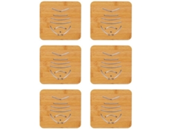 Almohadilla Térmica de Bambú y Madera para Platos, Cuencos, Mesas y Sartenes NEVEANCE