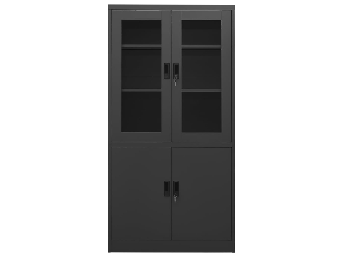 Maison Exclusive - Armario De Oficina De Acero Gris Antracita 90x40x180 Cm