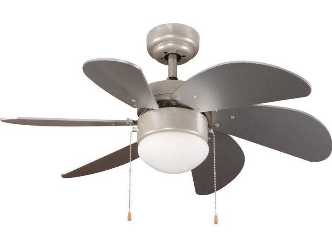 Ventilador de Techo CRISTALRECORD Tabit Gris (55 W - Diámetro 76.2 cm)