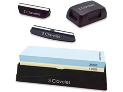Afiladores de Cuchillo de Cocina 3 CLAVELES (Carborundo - 18x6x3 cm)