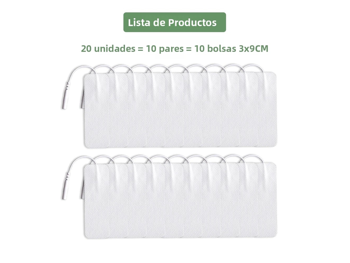 (20 Piezas) Almohadillas De Electrodos Con Gel Conductor, Adecuadas Para Su Uso En Masajeadores De Pulso Y Acupuntura.