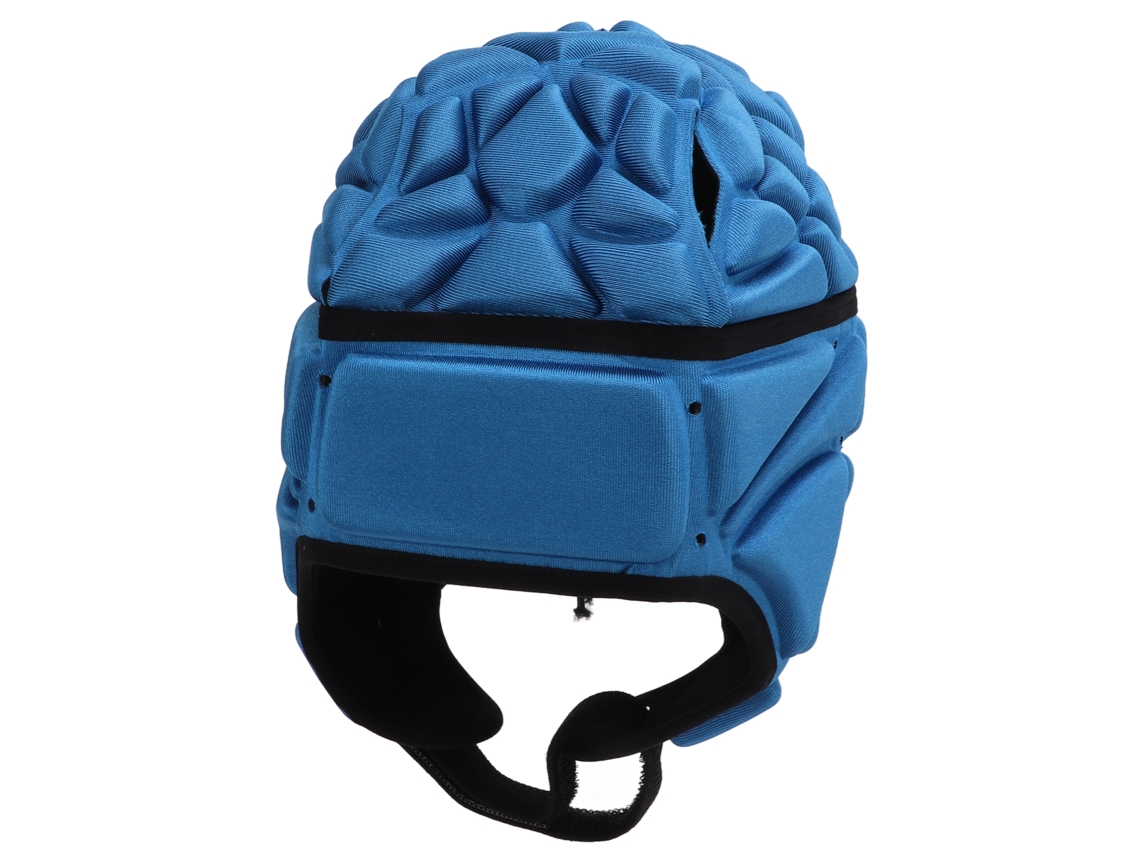 Casco De Fútbol Americano Eva Antiimpacto Con Forro De Terciopelo Ajustable Para Adultos - Azul