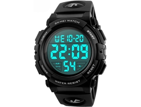 VEANXIN Hombres Reloj digital impermeable Relojes de pulsera con alarma LED-Azul