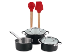 Batería De Cocina  Ø16,ø20,ø24 Cm, De Acero Ronda San Ignacio (5 Piezas) Con 2 Utensilios
