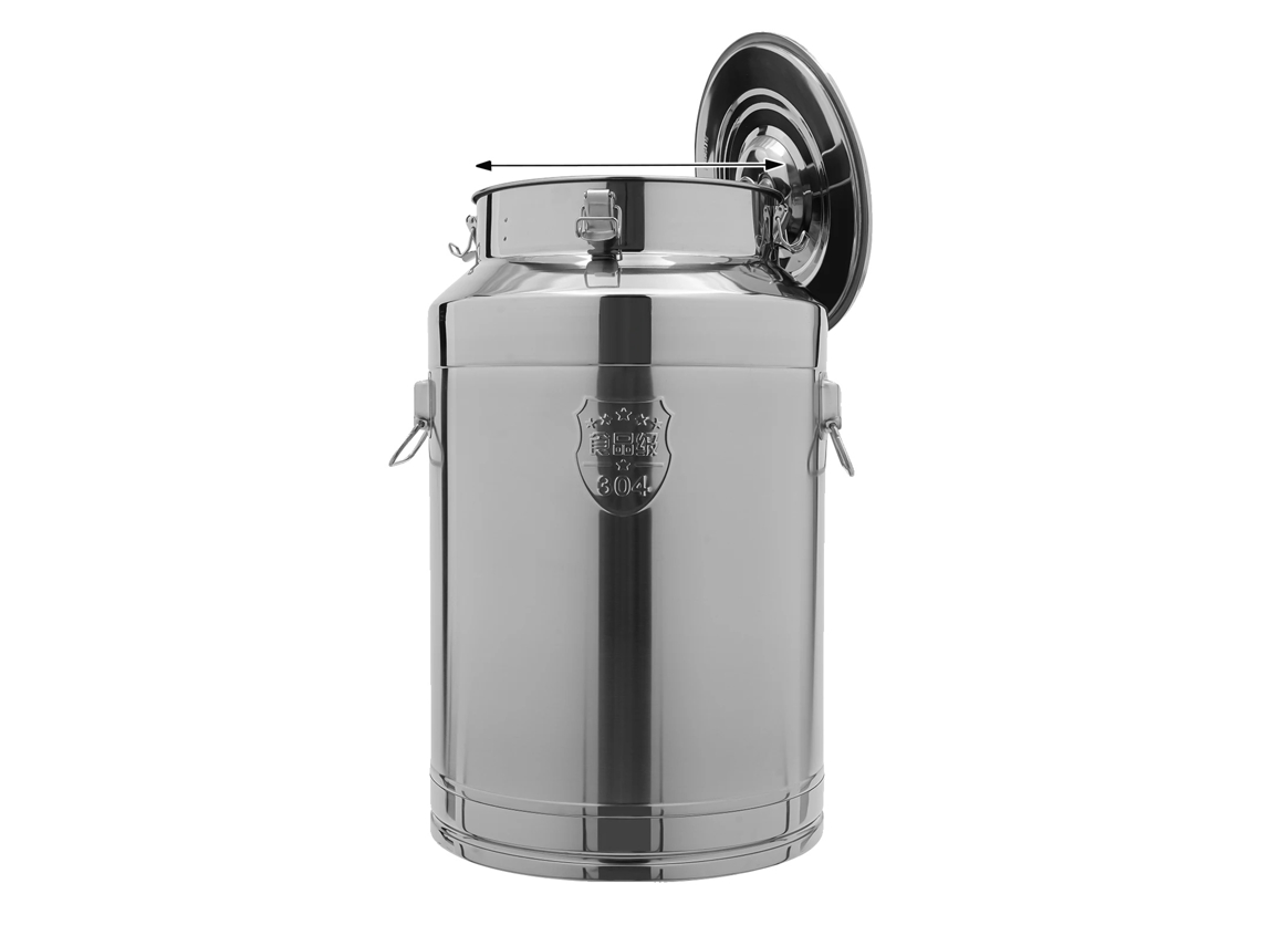 Container De Armazenamento, Design Hermético, Aço Inoxidável À Prova De Ferrugem, 76l
