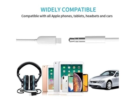 Cable de adaptador Lightning de 3 5 mm para Apple iPad Mini 5 2019 Plug and Play Cable para los auriculares de su automóvil ... PH26