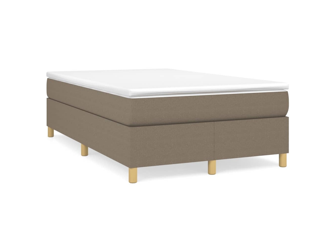 Maison Exclusive - Cama Box Spring Con Colchón Tela Gris Taupe 120x200 Cm