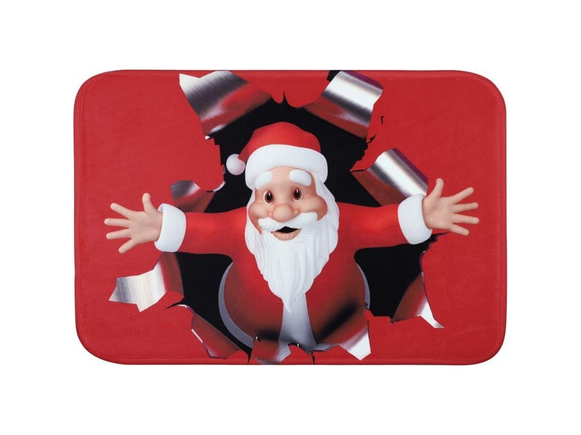 2026altiro-felpudo De Papá Noel En 3d Para Uso Interior Y Exterior, 40x60 Cm, Suave Y Absorbente.