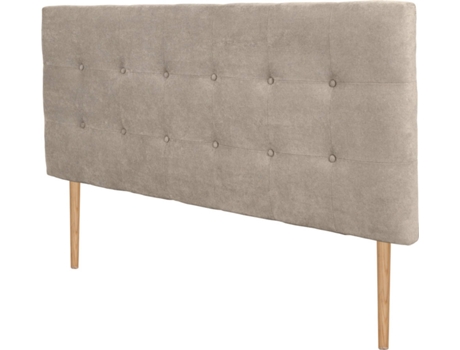 Cabecero DHOME Acolchado (Beige - Tela y Polipiel - 105 x 8 x 115 cm)
