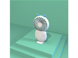Ventilador portátil recargable por USB, pequeño, de mano, mini, para dormitorio, escritorio, regalo, silencioso, para el hogar, Mdug (blanco)