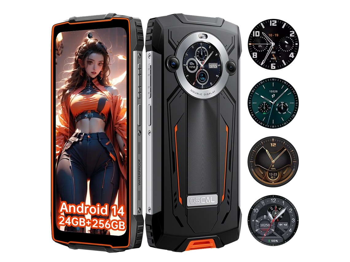 lSmartphone OSCAL Pilot 2 6.5'' 24GB 256GB duplo sim 4G laranja