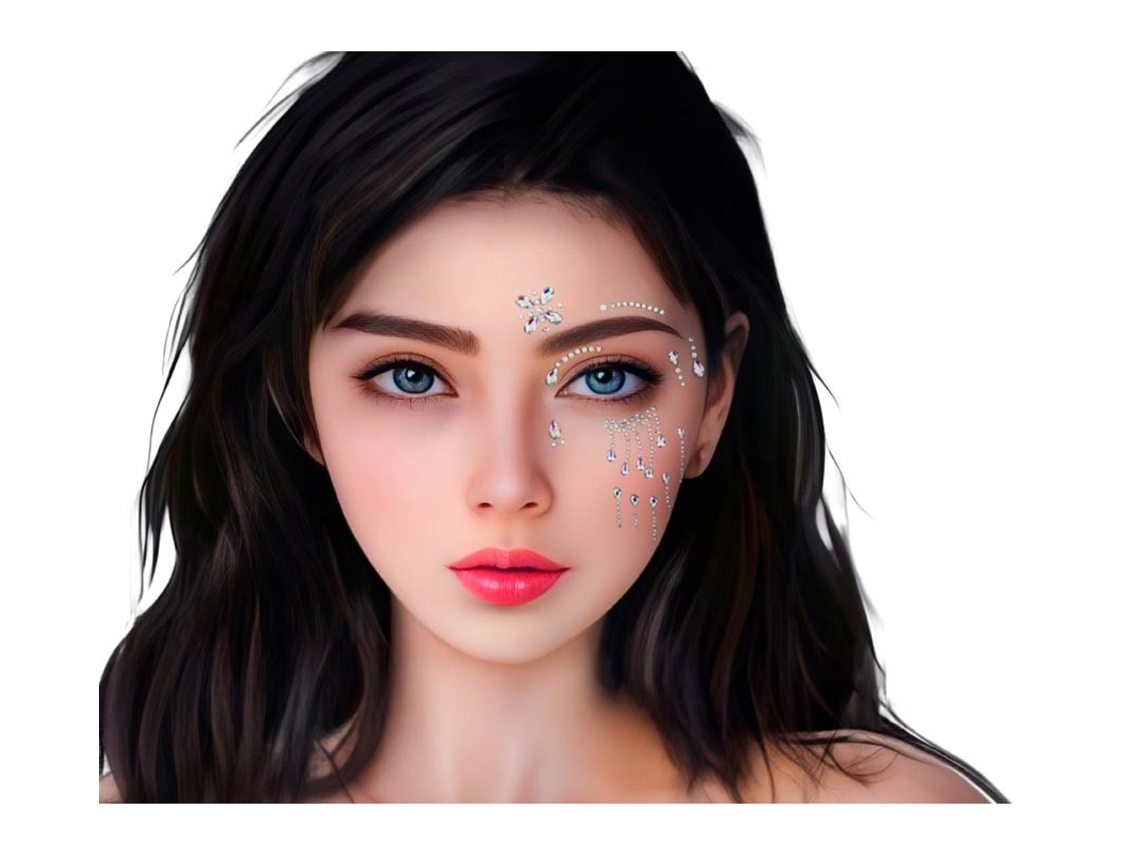 Joyas Faciales adhesivas Gemas de lágrimas adulto