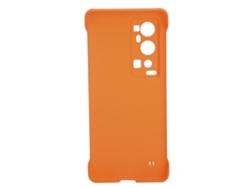 Capa Fina De Plástico Pc Com Efeito Fosco Para Vivo X60 Pro+ Protetora Anti-deslizante Cor Laranja