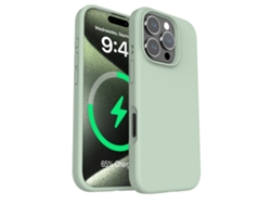 (verde Cobre, Iphone 14 Pro) Funda Magnética De Silicona Líquida Para Iphone, Color Liso Sencillo